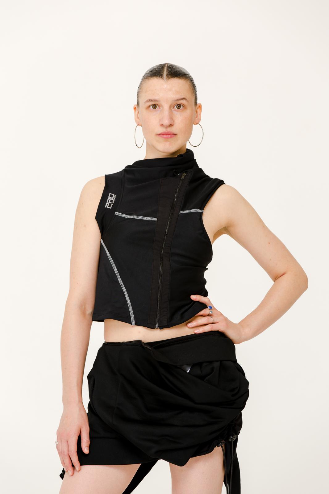 DRAPED SLEEVELESS TOP