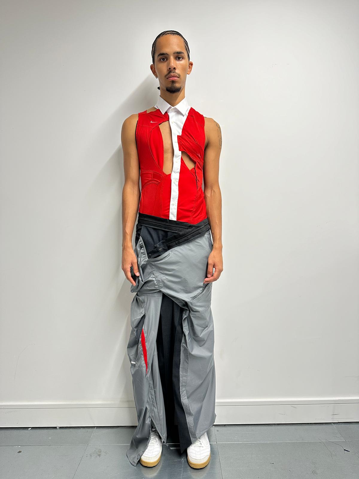 FITTED DRAPED FORMAL TROUSERS