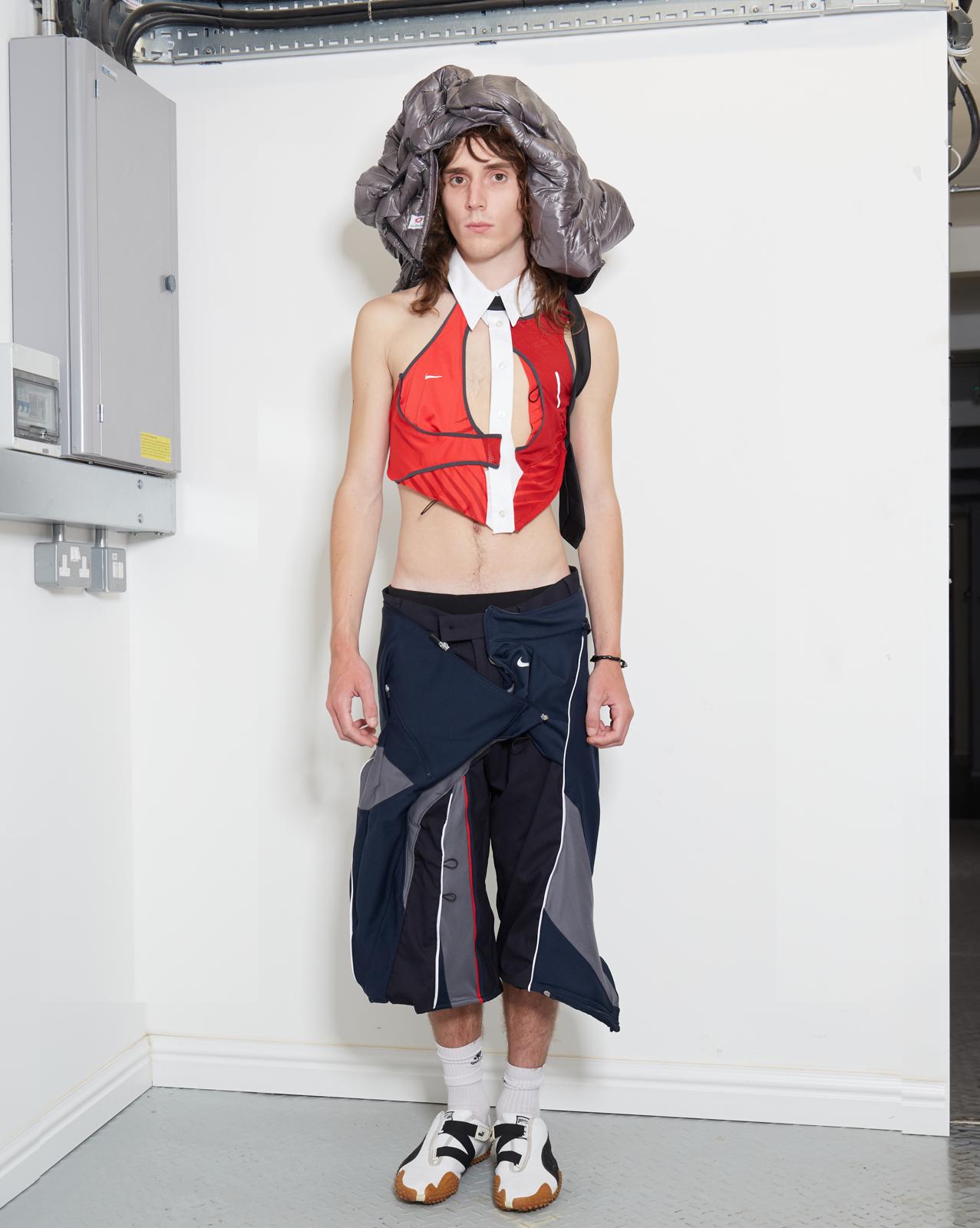 DRAPED FOOTBALL SLEEVELESS SHIRT